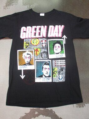 Green Day 99 Revolutions Tour Mens 2-Sided Concert T-Shirt With Locations Size S